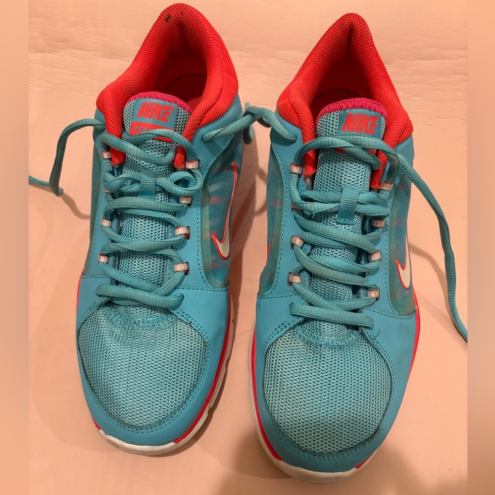 Nike Teal and Coral Sneakers